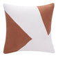 20" Brown And Ivory Abstract Cotton Throw Pillow Cover