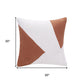 20" Brown And Ivory Abstract Cotton Throw Pillow Cover