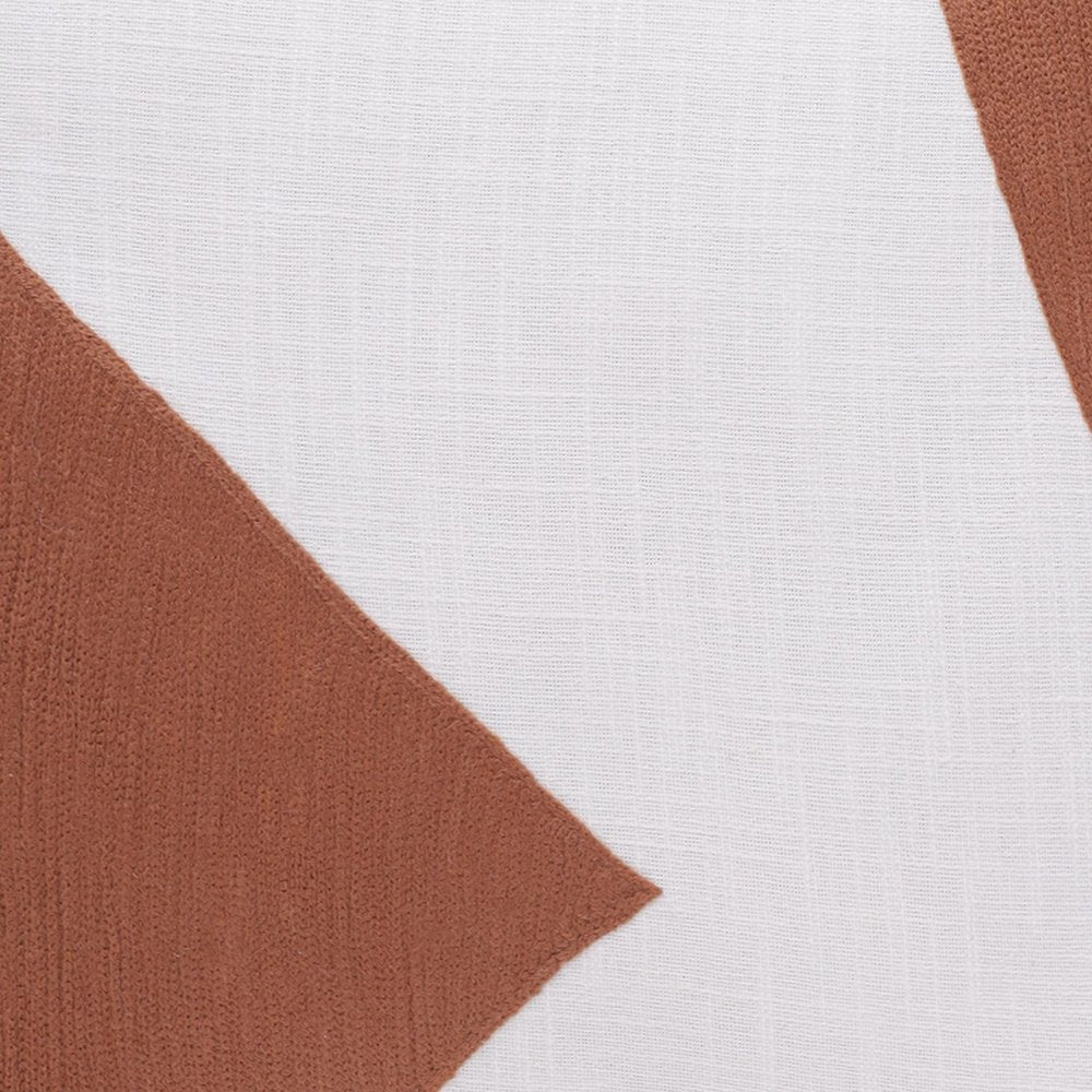20" Brown And Ivory Abstract Cotton Throw Pillow Cover