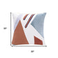 20" Green And Brown Abstract Cotton Throw Pillow Cover