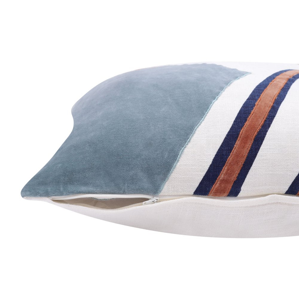 20" Green And Brown Abstract Cotton Throw Pillow Cover