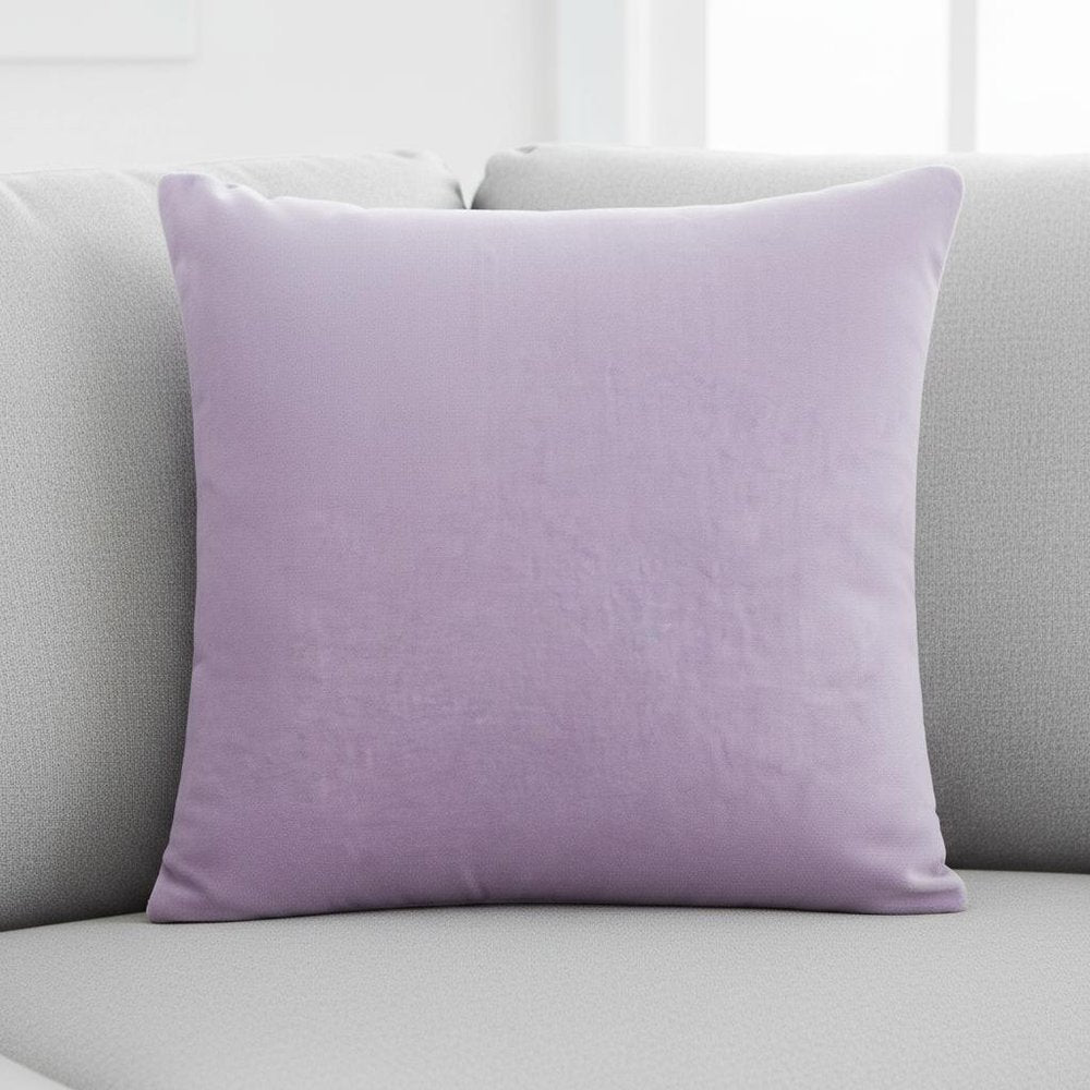 20" Purple Cotton Throw Pillow Cover