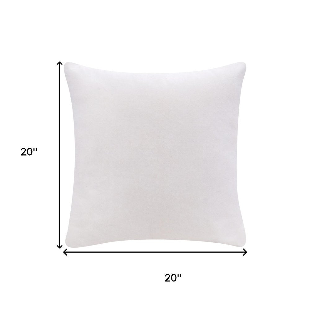 20" Ivory Cotton Throw Pillow Cover