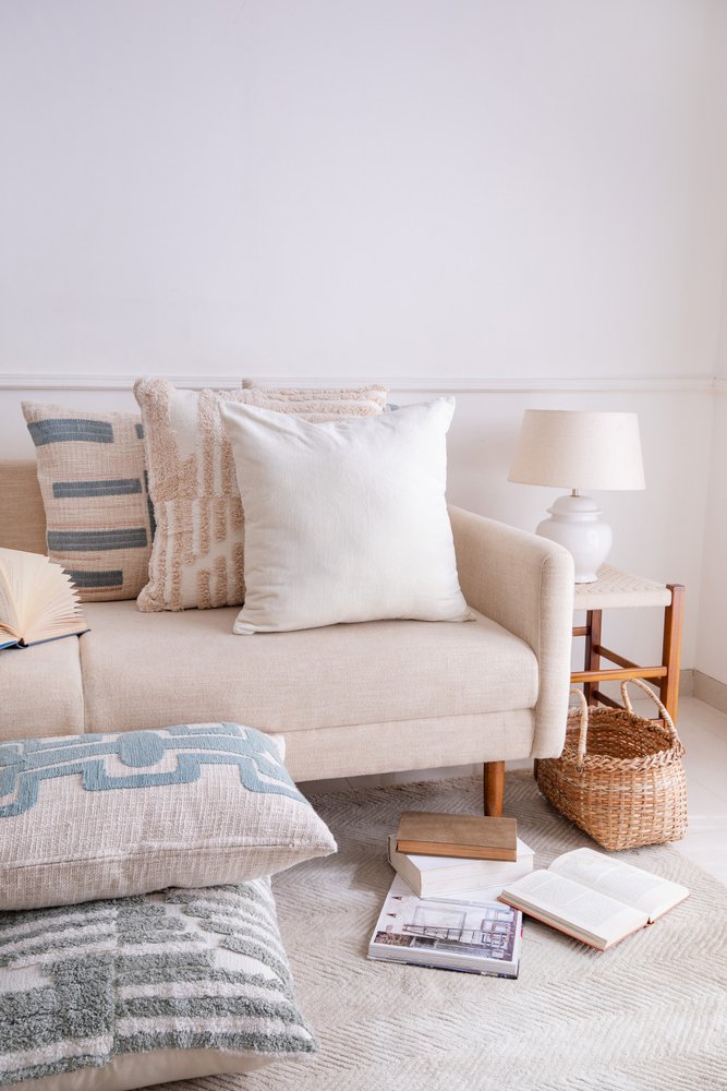 20" Ivory Cotton Throw Pillow Cover