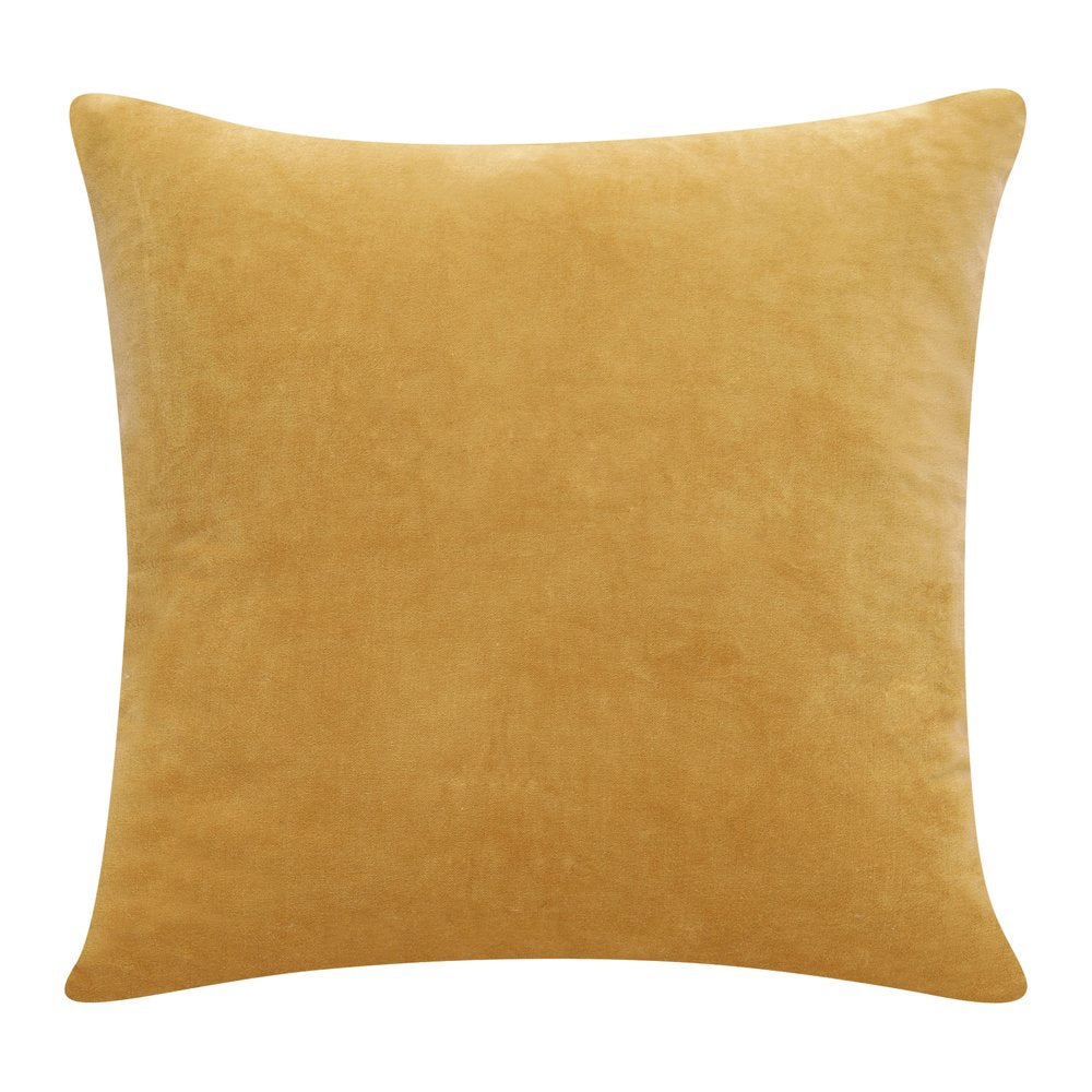 20" Ochre Cotton Throw Pillow Cover