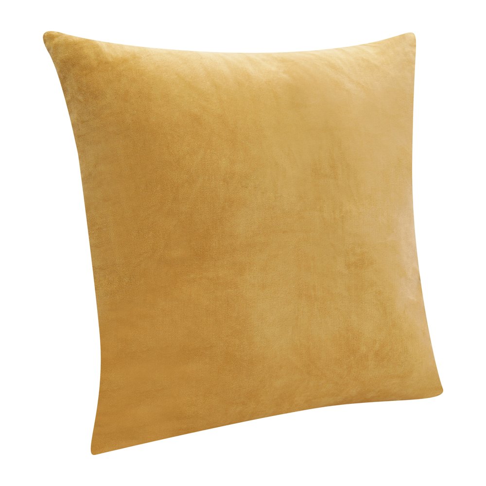 20" Ochre Cotton Throw Pillow Cover