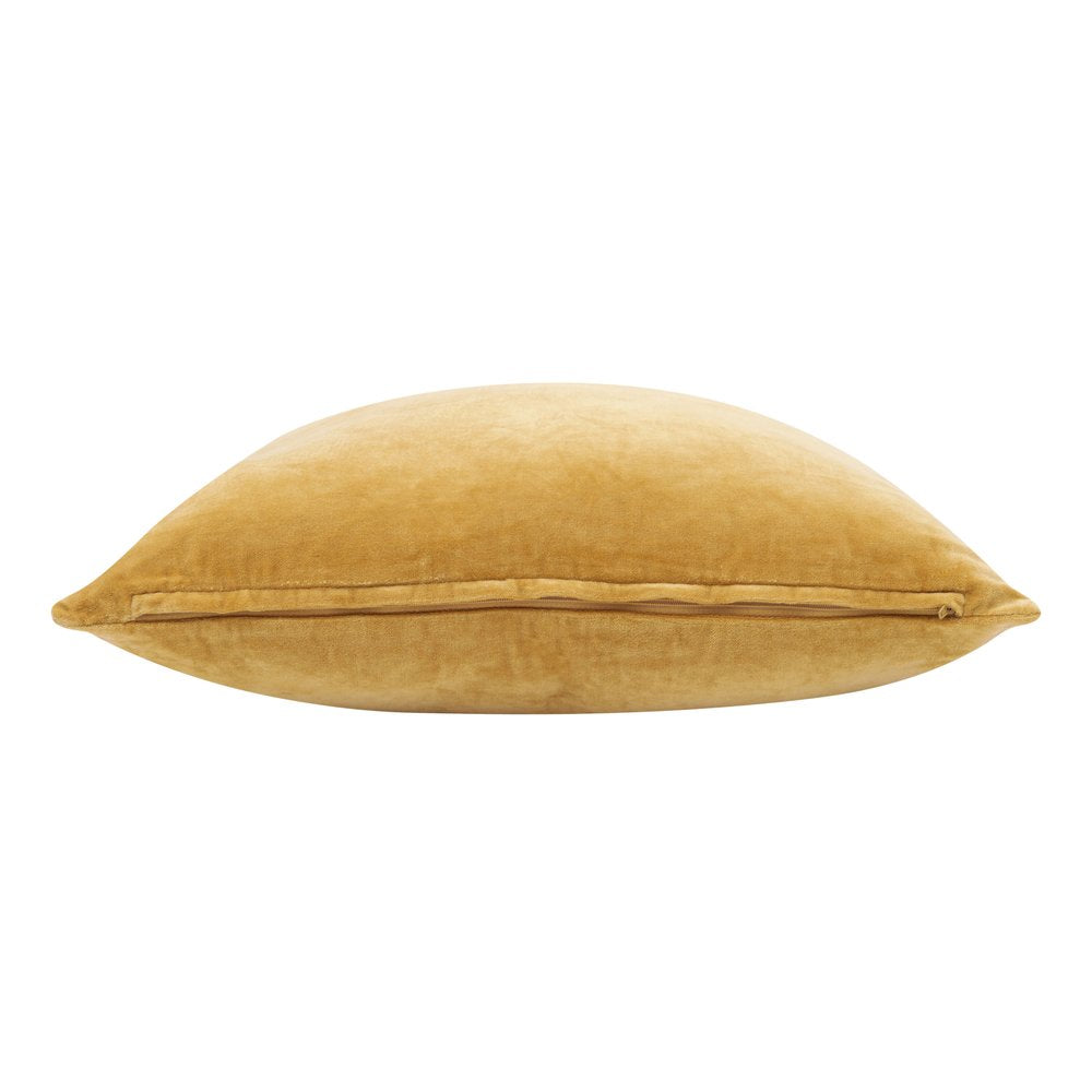 20" Ochre Cotton Throw Pillow Cover