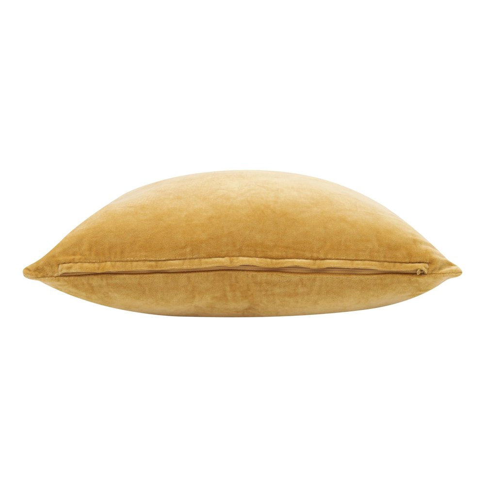 20" Yellow Cotton Throw Pillow Cover