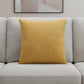 20" Yellow Cotton Throw Pillow Cover