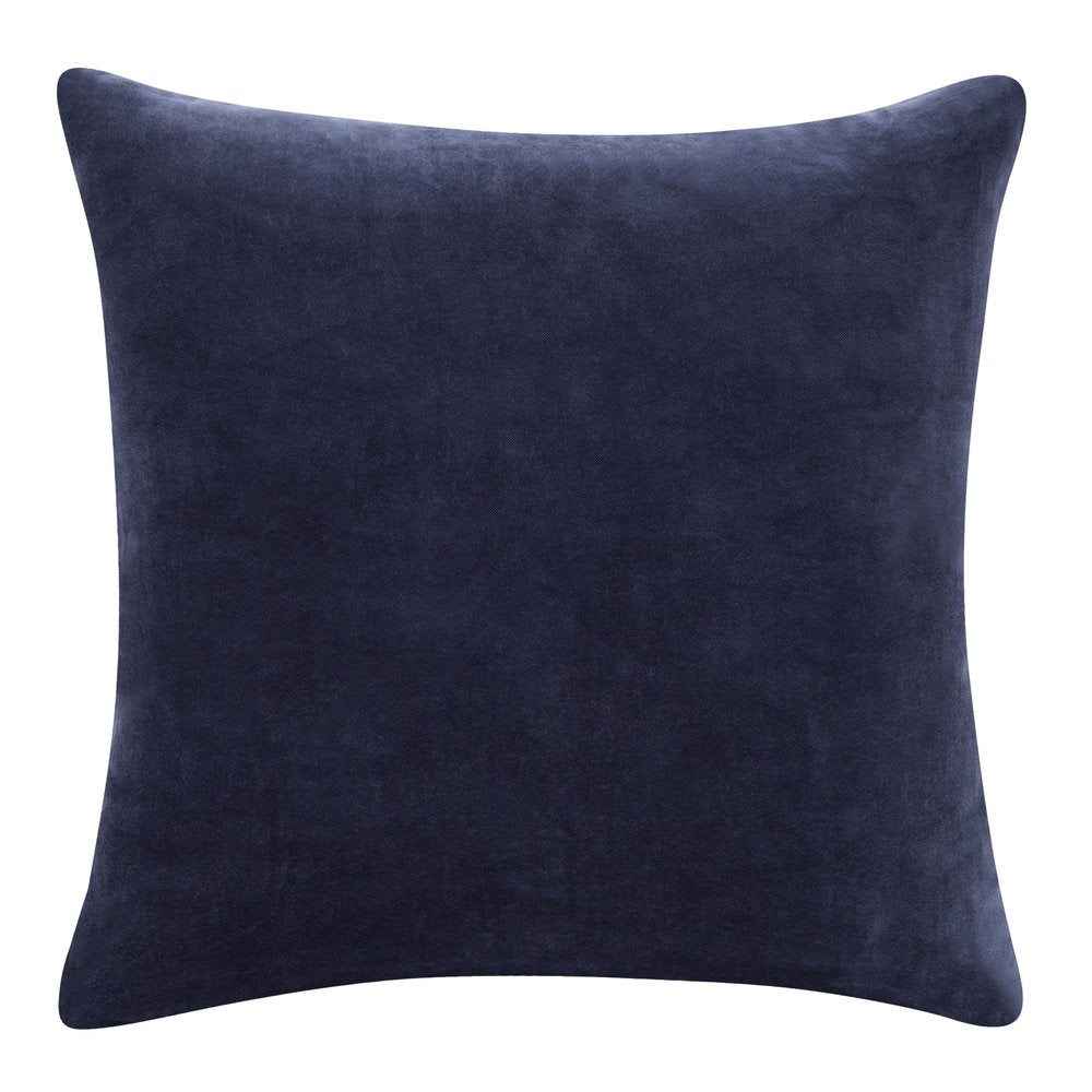 20" Blue Cotton Throw Pillow Cover