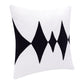 20" Black And White Diamond Cotton Blend Throw Pillow Cover