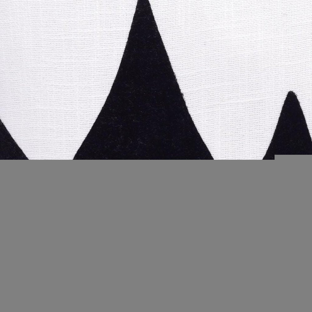 20" Black And White Diamond Cotton Blend Throw Pillow Cover