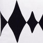 20" Black And White Diamond Cotton Blend Throw Pillow Cover