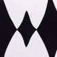 20" Black And White Diamond Cotton Blend Throw Pillow Cover