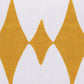 20" Ochre And White Diamond Cotton Blend Throw Pillow Cover