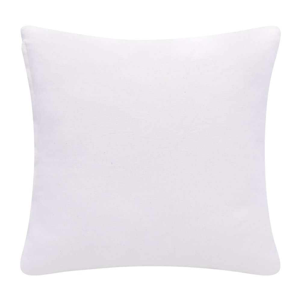 20" Blue And White Diamond Cotton Blend Throw Pillow Cover