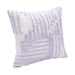 22" Purple And White Geometric Cotton Throw Pillow Cover