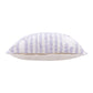 22" Lilac And White Geometric Cotton Throw Pillow Cover with Tufts