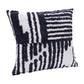 22" Navy Blue And White Geometric Cotton Throw Pillow Cover