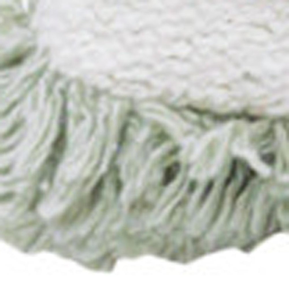 22" Green And White Geometric Cotton Throw Pillow Cover