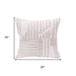 22" Beige And White Geometric Cotton Throw Pillow Cover