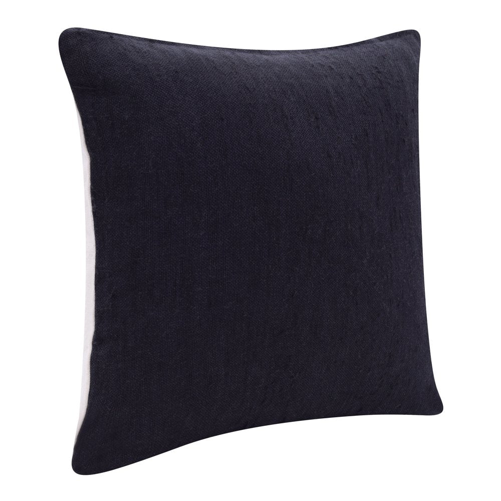 20" Onyx Linen Blend Throw Pillow Cover