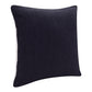 20" Black Linen Blend Throw Pillow Cover