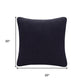 20" Onyx Linen Blend Throw Pillow Cover
