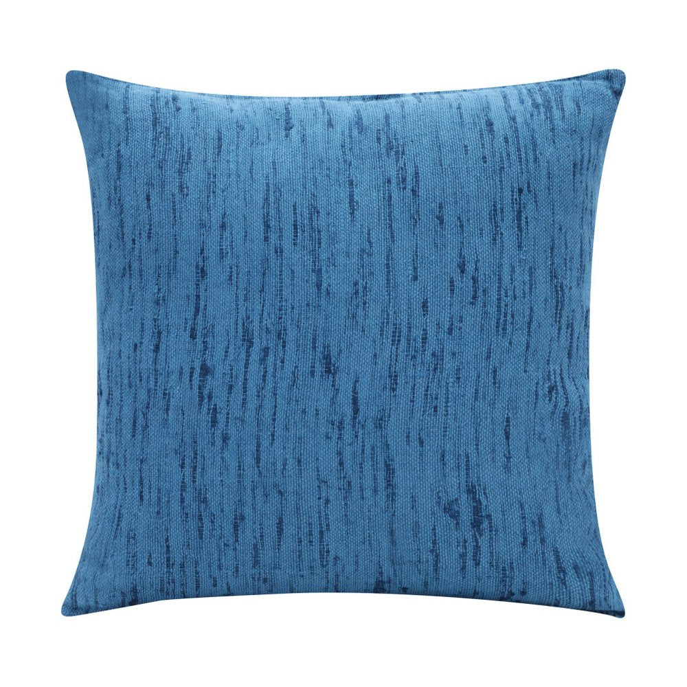 20" Blue Linen Blend Throw Pillow Cover