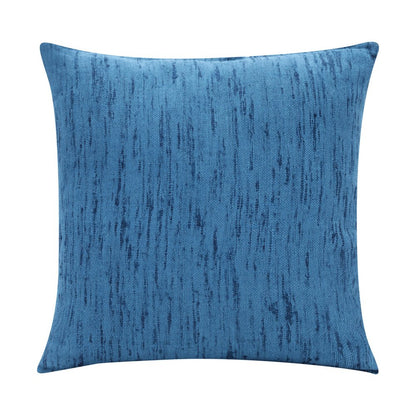 20" Blue Linen Blend Throw Pillow Cover