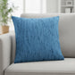 20" Blue Linen Blend Throw Pillow Cover