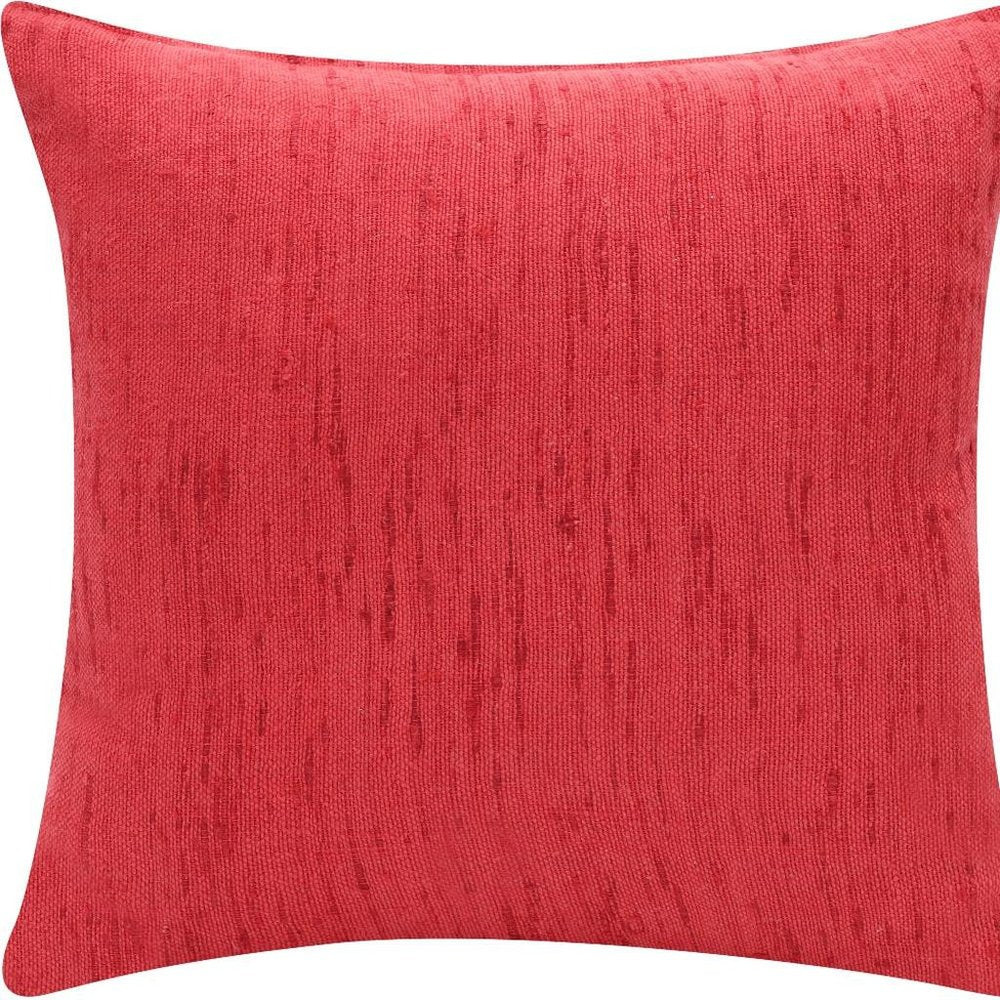 20" Coral Linen Blend Throw Pillow Cover