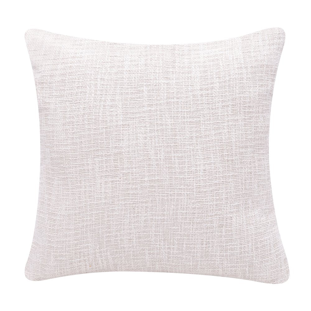 20" Teal And Ivory Striped Cotton Blend Throw Pillow Cover