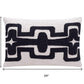 16" X 24" Black And Ivory Lumbar Geometric Cotton Blend Throw Pillow Cover