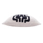 20" Black And Ivory Geometric Cotton Blend Throw Pillow Cover