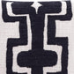 20" Black And Ivory Geometric Cotton Blend Throw Pillow Cover