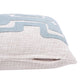 16" X 24" Blue And Ivory Lumbar Geometric Cotton Blend Throw Pillow Cover