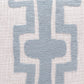 20" Blue And Ivory Geometric Cotton Blend Throw Pillow Cover