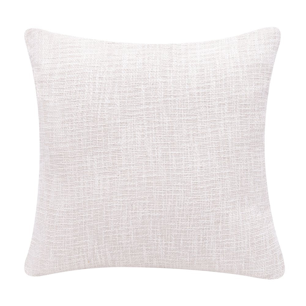 20" Coral And Ivory Geometric Cotton Blend Throw Pillow Cover