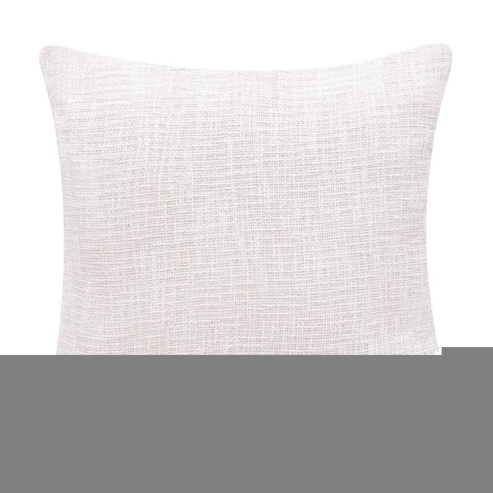 20" Coral And Ivory Geometric Cotton Blend Throw Pillow Cover