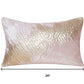 16" X 24" Gold And Pink Lumbar Abstract Throw Pillow Cover with Glitter