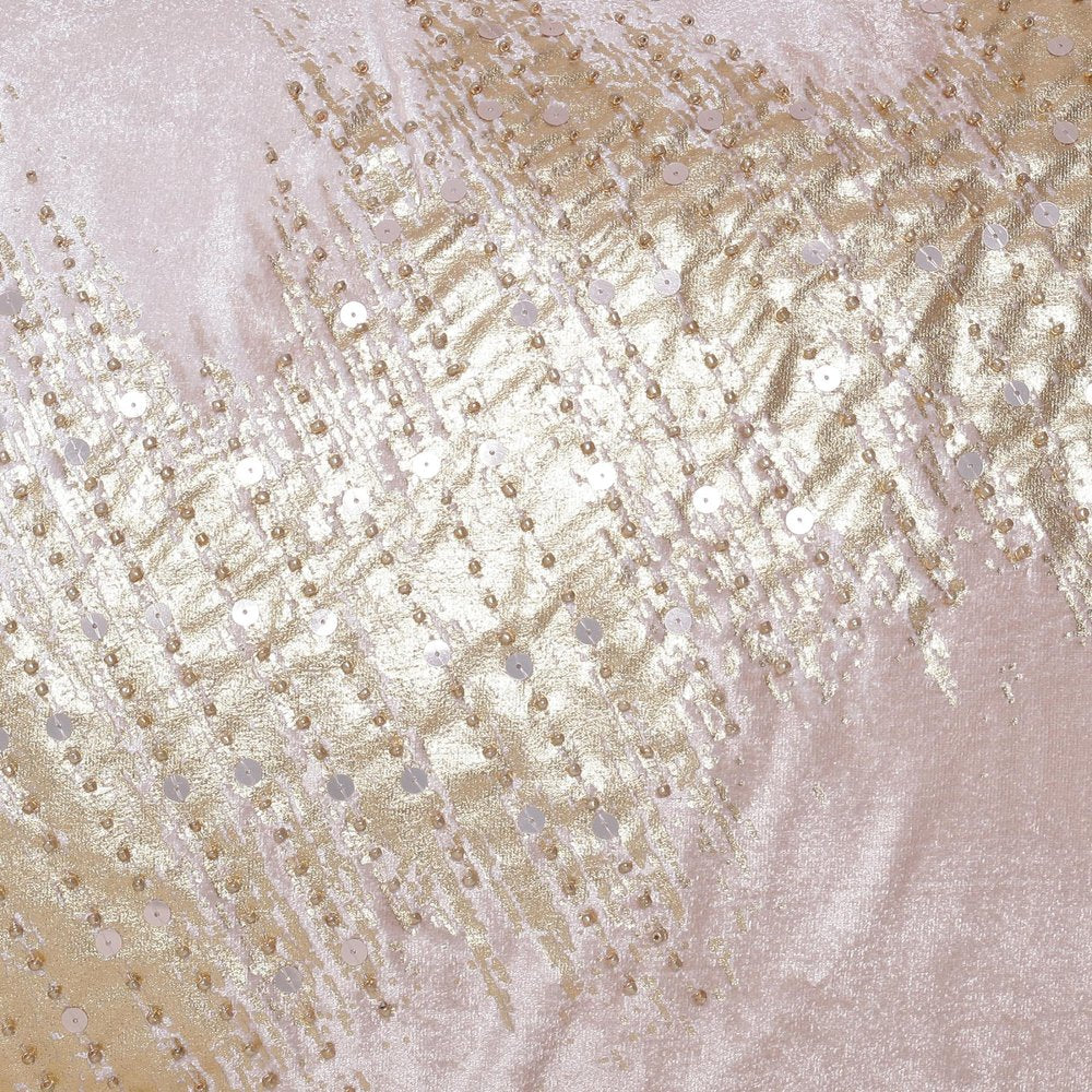 16" X 24" Gold And Pink Lumbar Abstract Throw Pillow Cover with Glitter