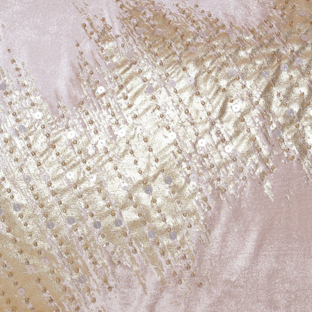 16" X 24" Gold And Pink Lumbar Abstract Throw Pillow Cover