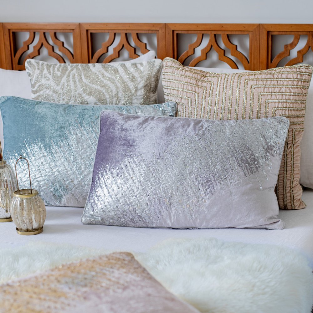 16" X 24" Gold And Pink Lumbar Abstract Throw Pillow Cover