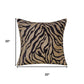 20" Gold And Black Abstract Throw Pillow Cover with Glitter