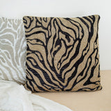 20" Gold And Black Abstract Throw Pillow Cover with Glitter