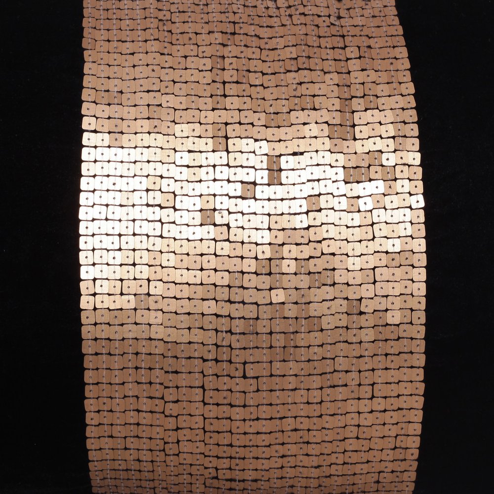 16" X 24" Gold And Black Lumbar Abstract Throw Pillow Cover with Sequin
