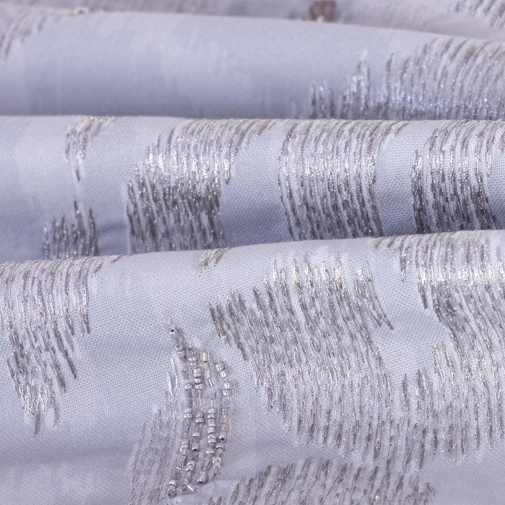 20" Silver And Gray Abstract Throw Pillow Cover