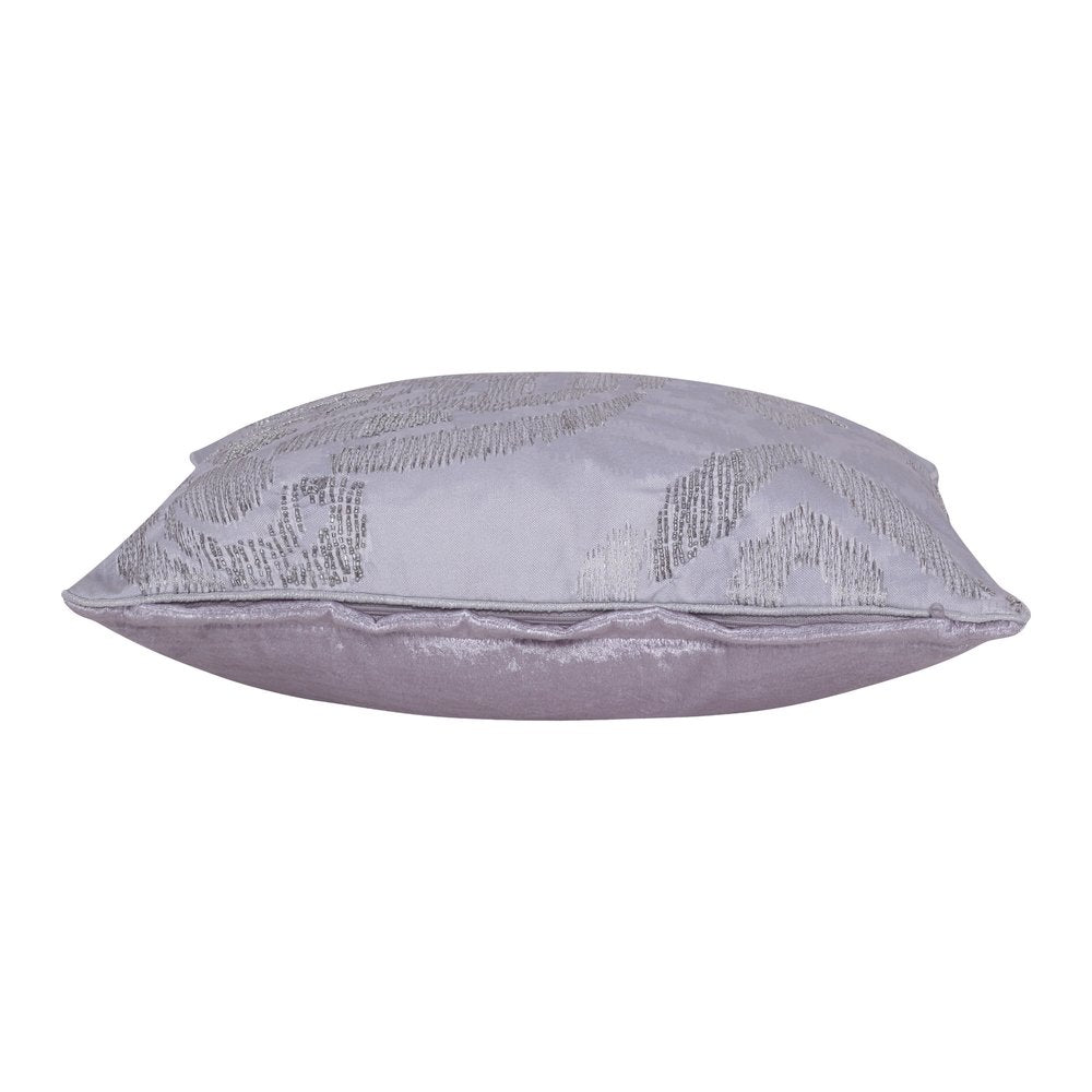 20" Silver And Gray Abstract Throw Pillow Cover