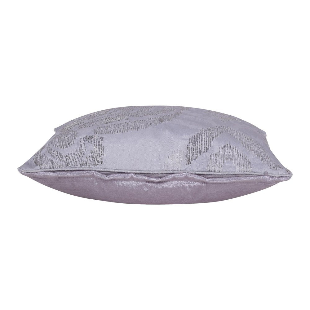 20" Silver And Gray Abstract Throw Pillow Cover